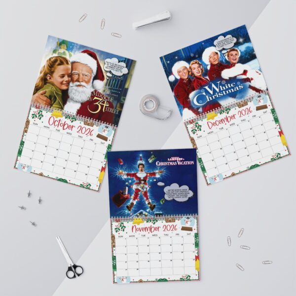 Christmas Movie Calendar | 2026 Calendar | Wall Calendar
