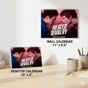Heated Rivalry Gay Romance Hockey 2026 Wall Calendar