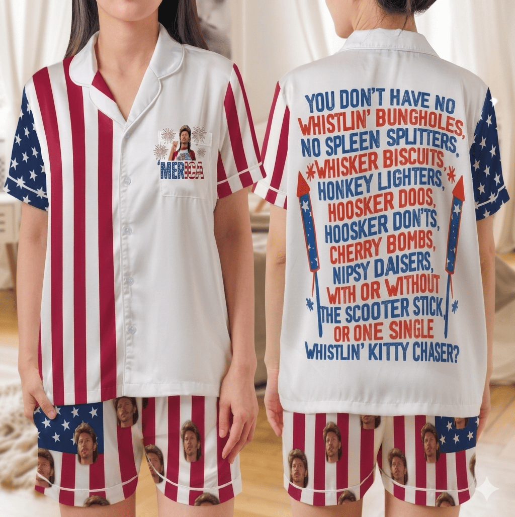 Joe Dirt Pajamas Merica 4th of July pjm set Joe Dirt Pajamas Merica 4th of July pjm set